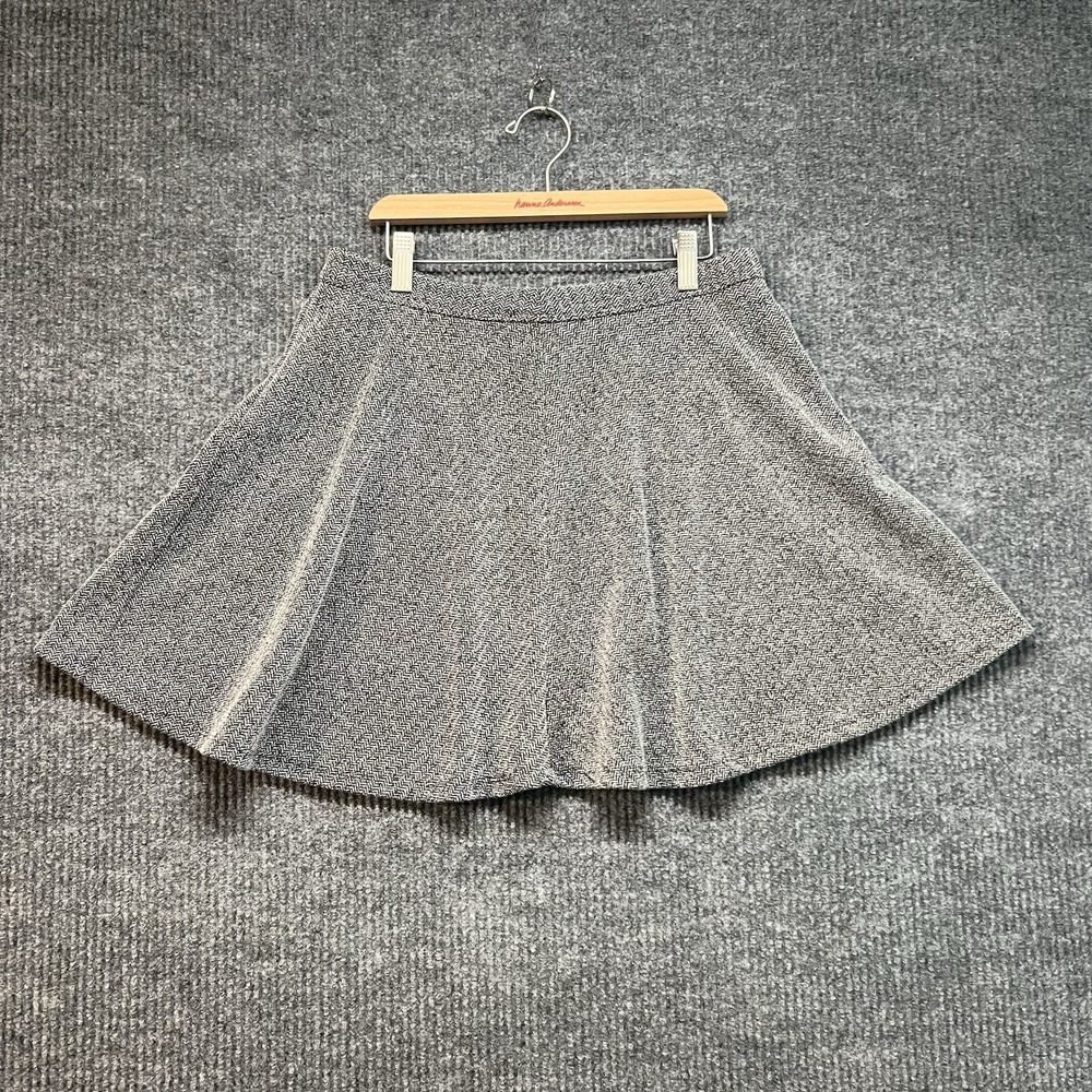Y2K Abercrombie & Fitch Herringbone Pattern Short Skirt Gray Size Women's Medium